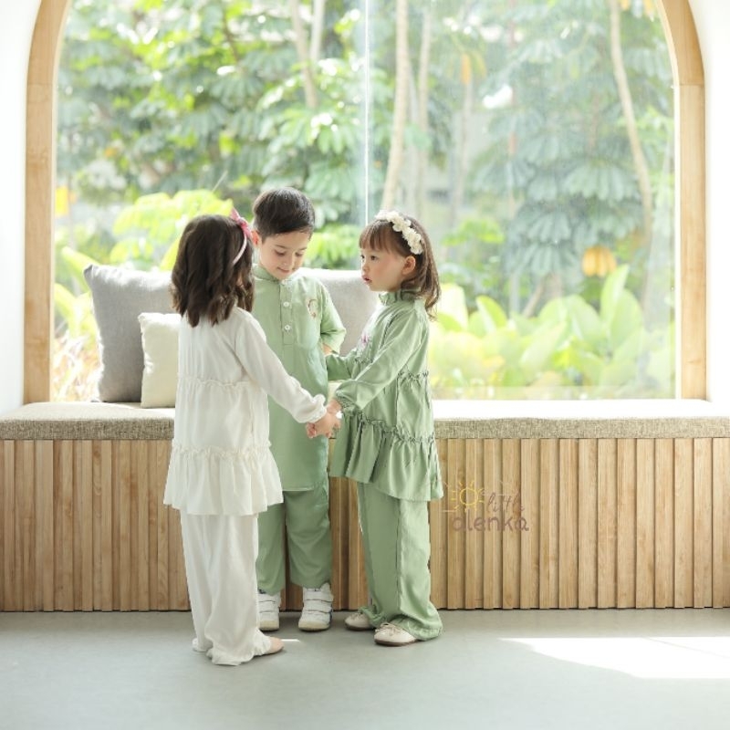 Alenka - Ruffle Tunic Set (Raya Collection 2023) / Tunik Set Anak