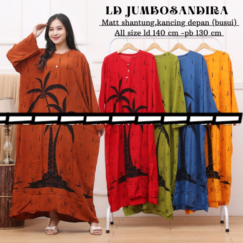 DASTER JUMBO LD 130 | LONGDRES MAISHA BUSUI DADA KANCING ADEM MURAH LENGAN PANJANG