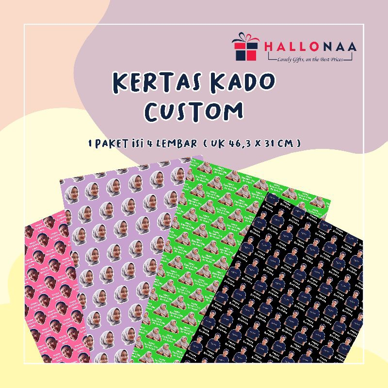 

[4 LEMBAR] PAKET MUDAH KERTAS KADO 4 LEMBAR