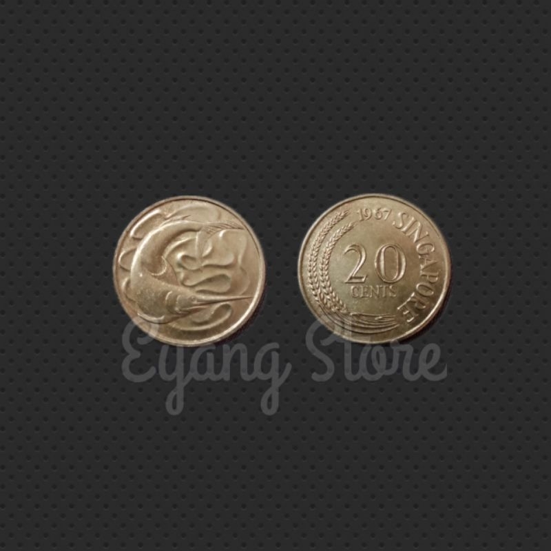 Koin 20 Sen Singapura tahun 1967