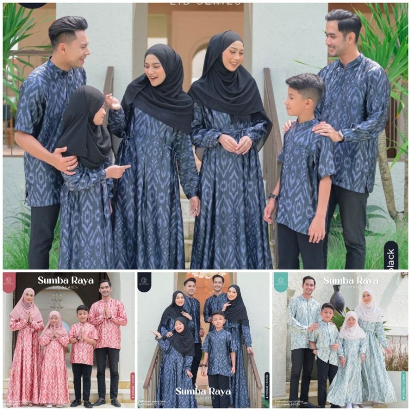 [READY] TERBARU SARIMBIT LEBARAN SUMBA RAYA EID SERIES BY QINARA HIJAB IBU AYAH