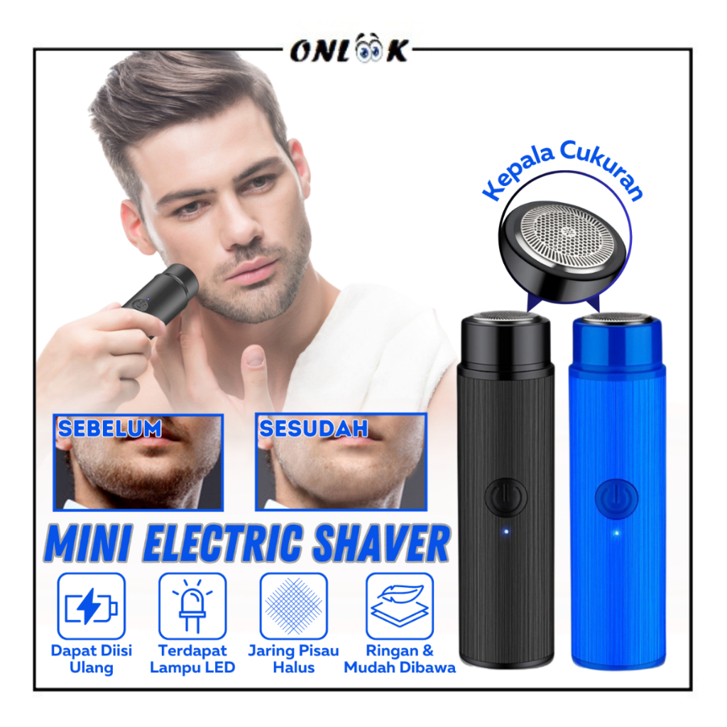 Alat Cukur Kumis Mini Portable Shaver USB Rechargeable Pisau Cukur Elektrik Untuk Potong Jenggot Alis Cambang Alat Rias Penghilang Rambut Halus Wajah