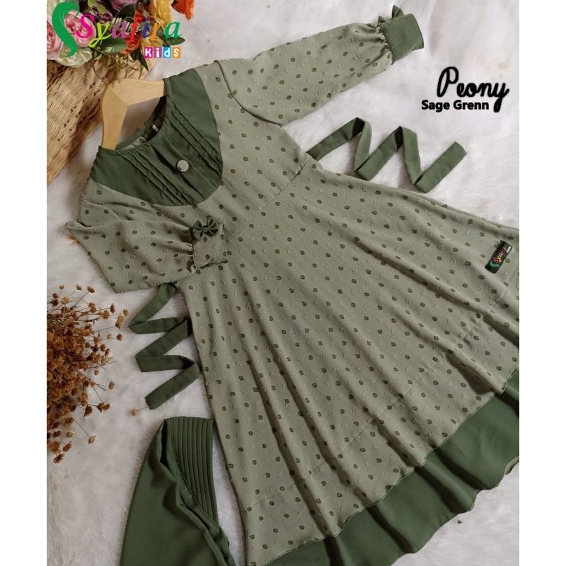gamis anak Syafira kids Peony