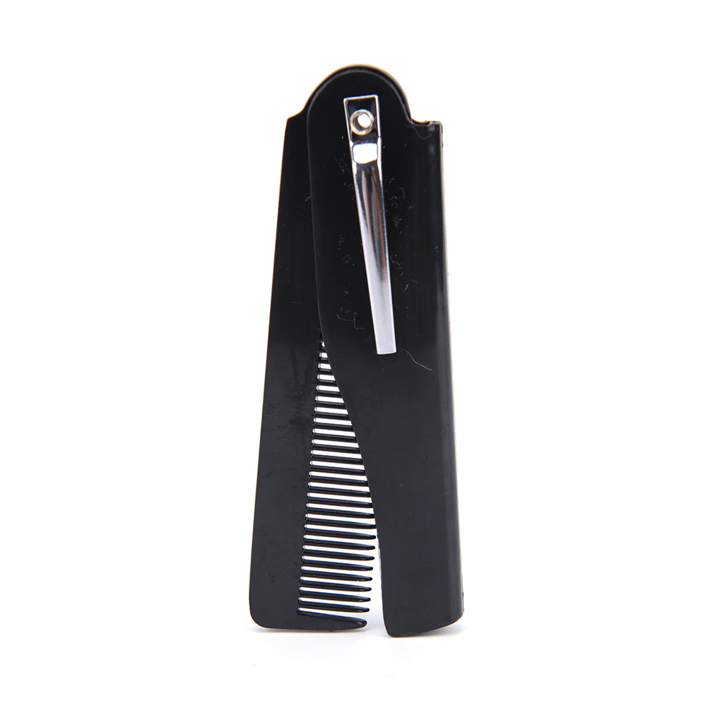 Sisir Rambut Saku Lipat Mini Foldable Pocket Hair Comb - HC002 - Black