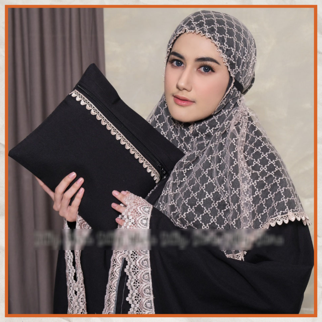 Ezpata Mukena Putusan Wanita Dewasa Jumbo Bahan Katun Renda Brukat Tile Mewah Premium Free Tas Cantik Terbaru