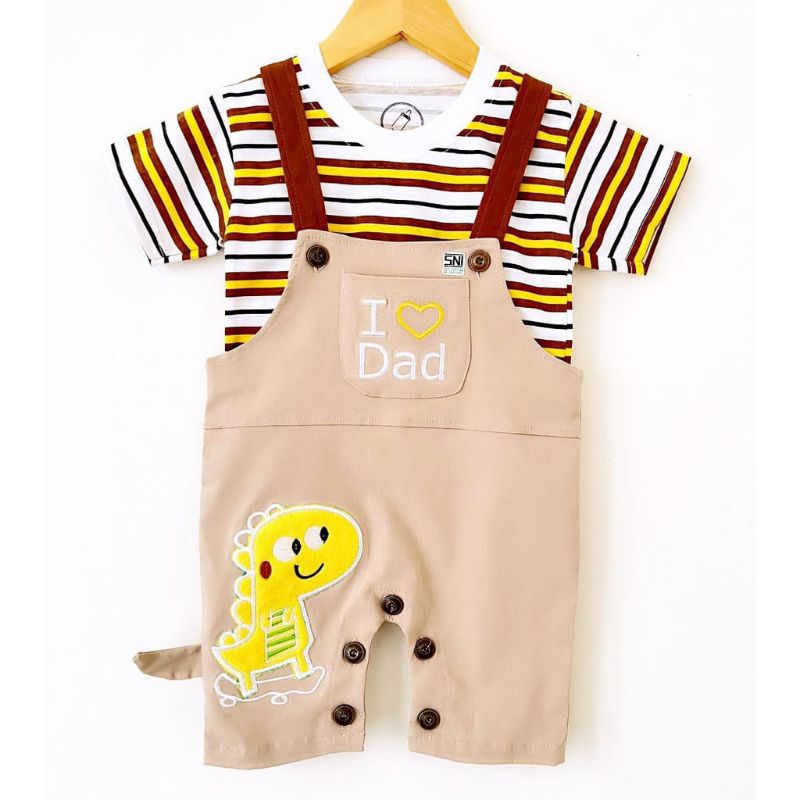 setelan overall baju kodok 0-18 bulan anak UNISEX SNI CHINOS BEAR dobby the dino OVERALL anak lucu unisex cewek cowok