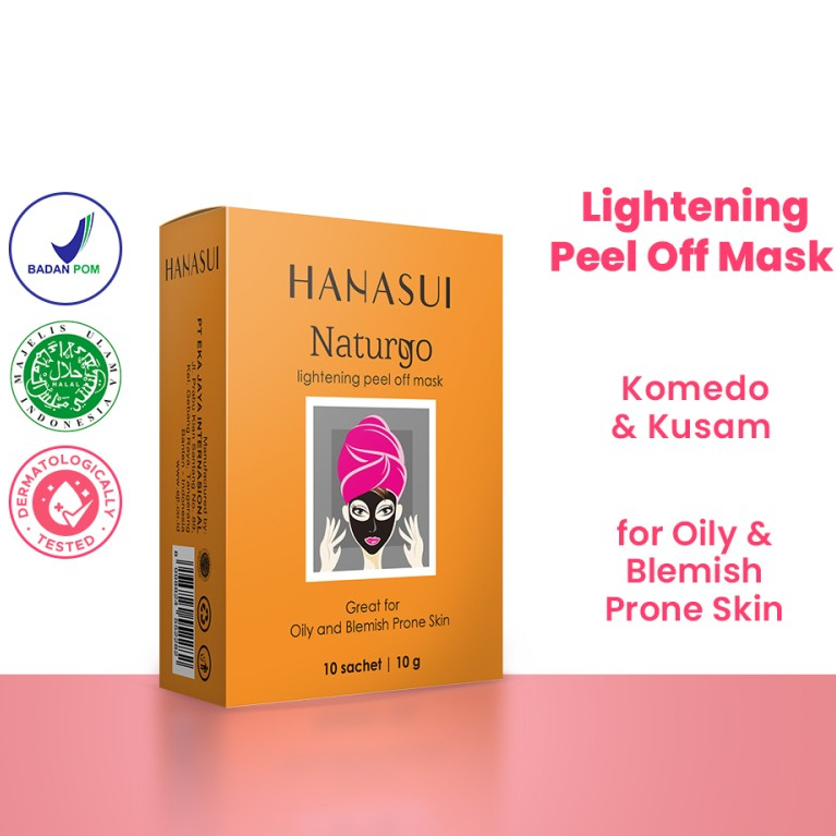 Hanasui Naturgo Lightening Pell Off Mask ( 1KOTAK ) &amp; Tube (60gr)