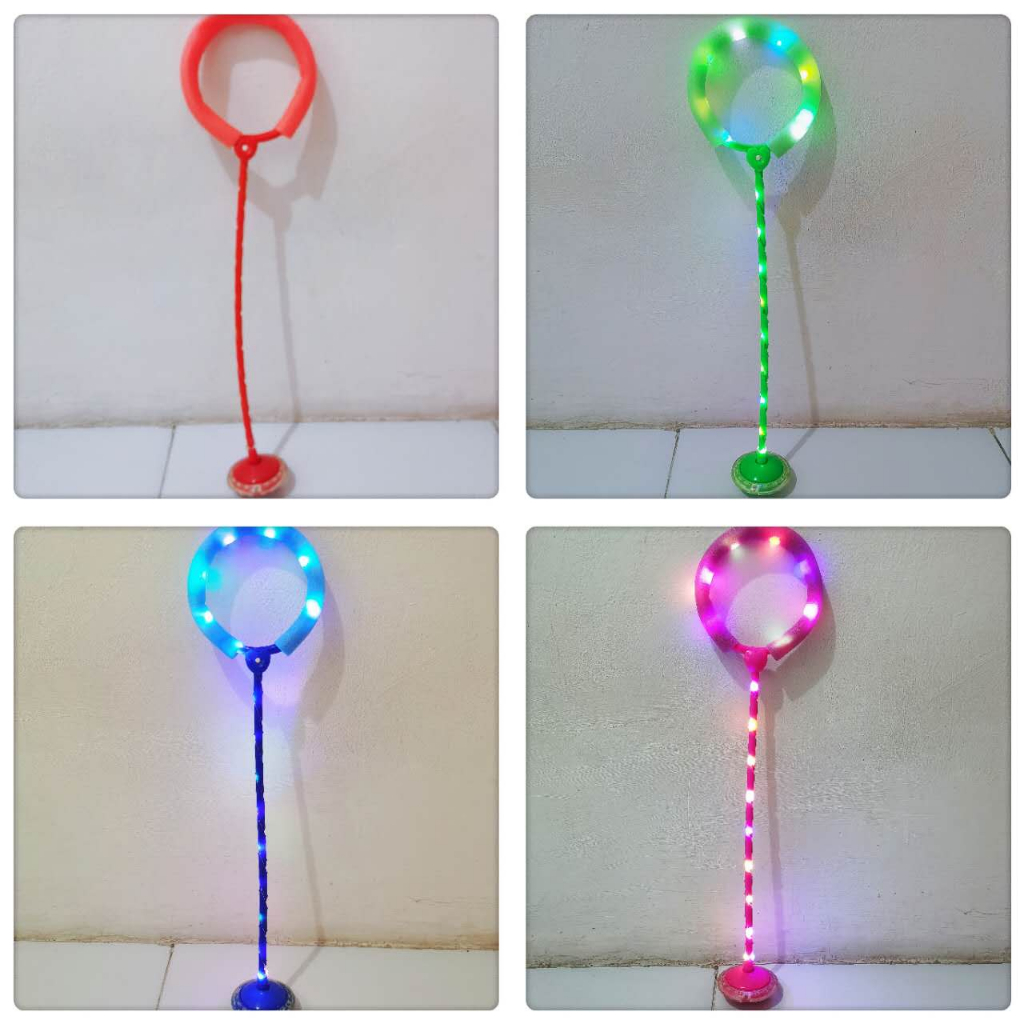 Mainan Hulahup Kaki Full Led / Mainan Anak Jumpball Yoyo Full Led Bisa Nyala /Anak Hula Hoop Lompat / Flashing Jumping Ball