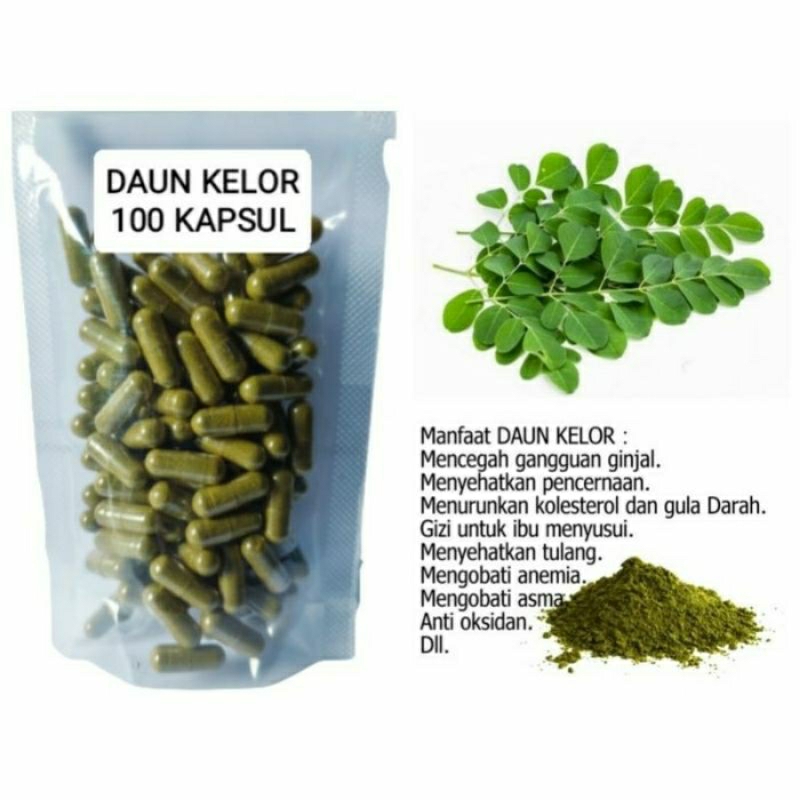 

DAUN KELOR Kapsul Herbal Alami Kemasan Hemat - isi 100 pcs