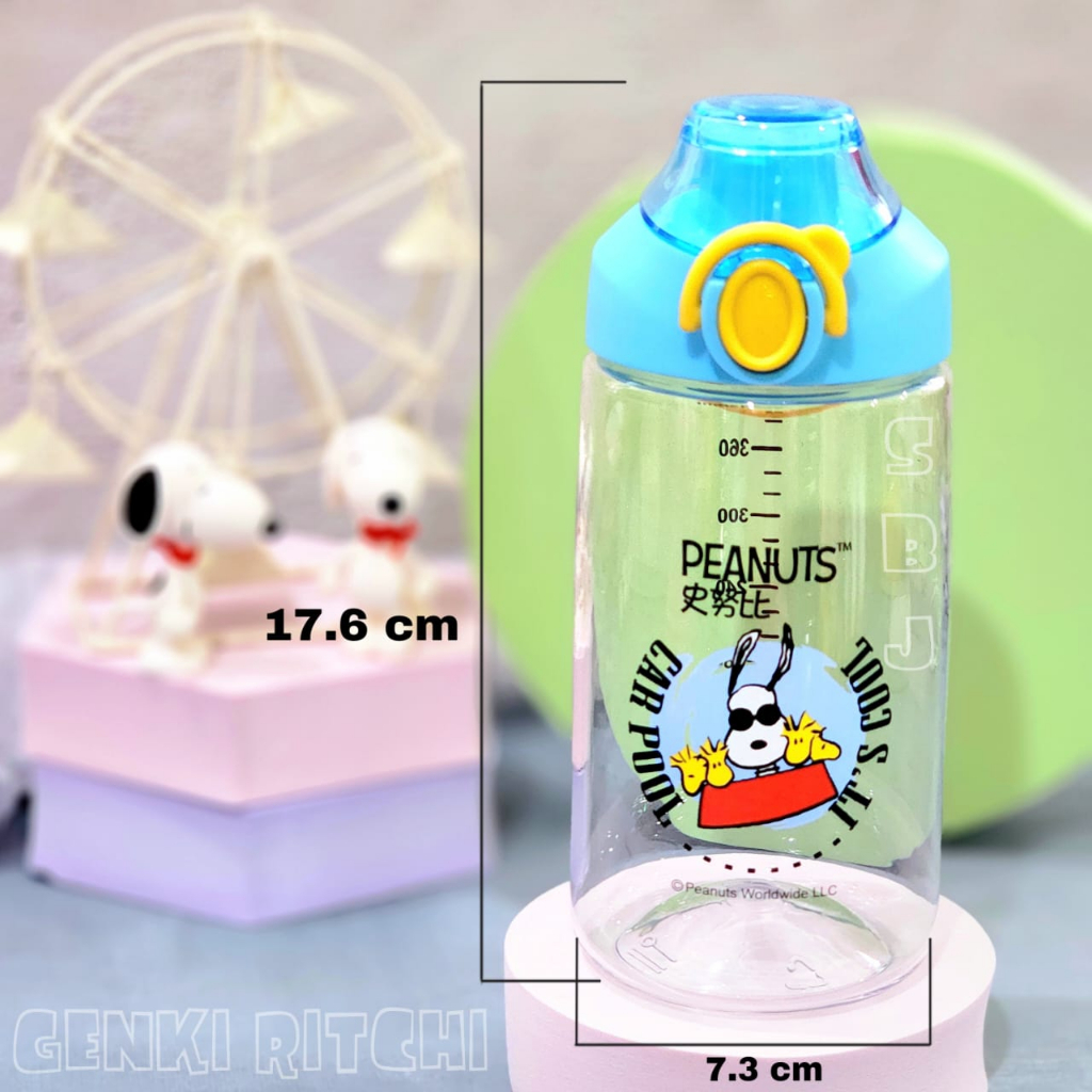 BOTOL MINUM ANAK TRITAN BPA FREE 420ML SNOOPY ORIGINAL Sport edition