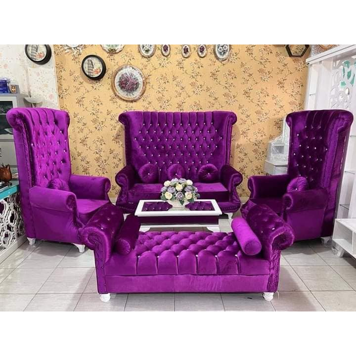 Kursi tamu / sofa sultan 3 1 1 seater sandaran tinggi model mewah dan elegan bisa bebas pilih warna