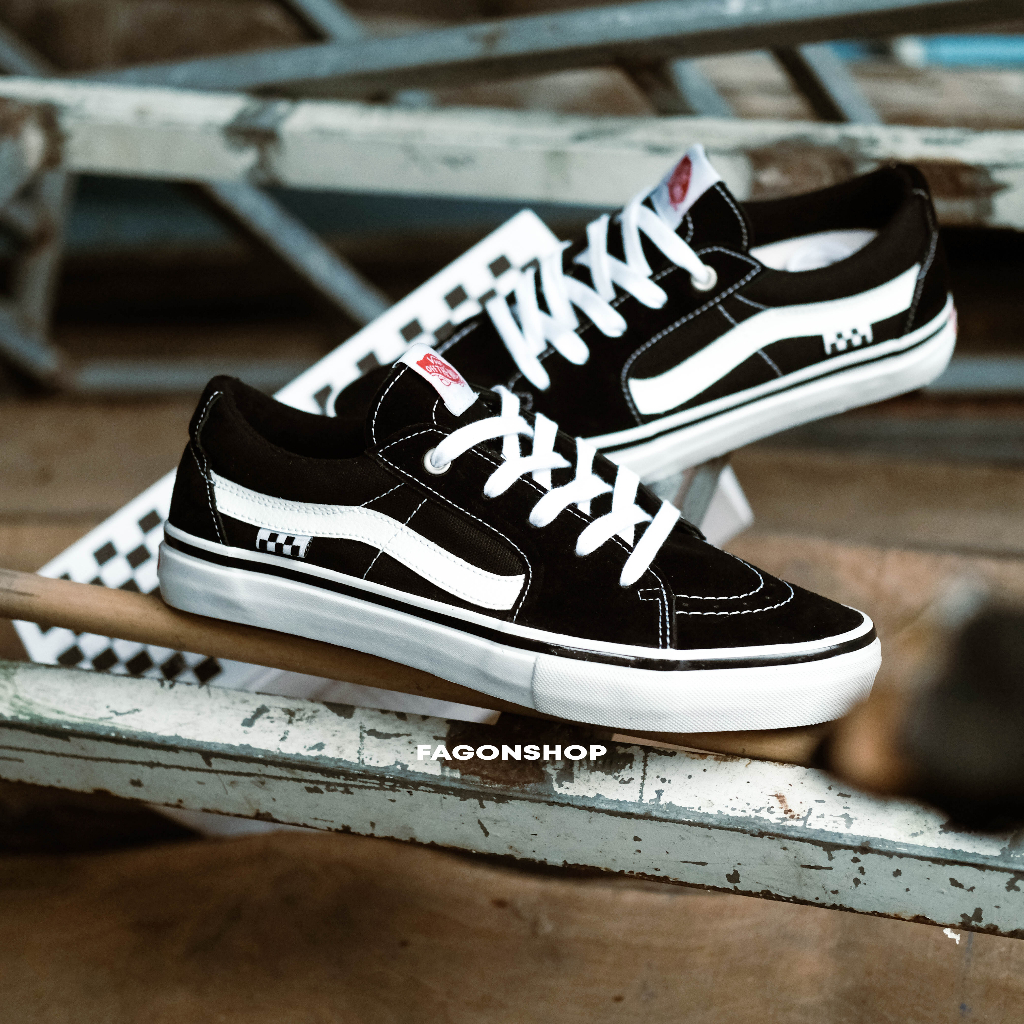 V4NS SKATE PRO SK8-LOW BLACK/WHITE ORIGINAL 100%