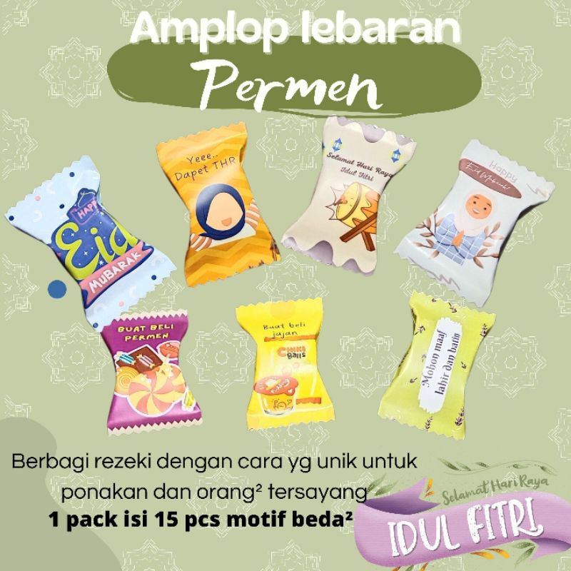 

Amplop permen lebaran 2025, unik termurah, Angpau lebaran bentuk Permen, Amplop viral, Amplop lucu, Amplop THR