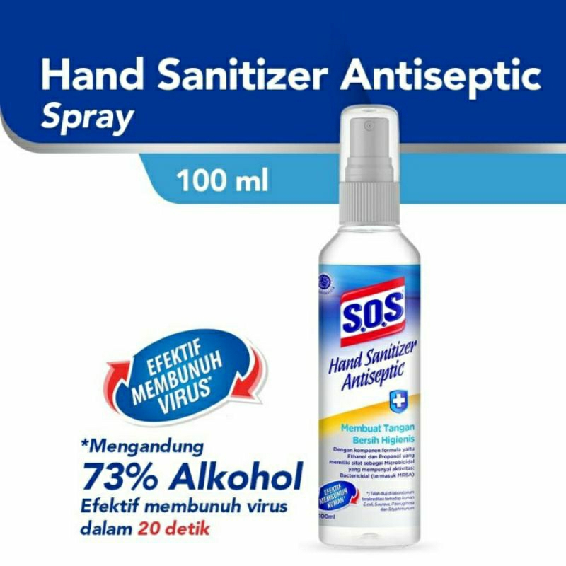 Sos Hand Sanitizer Antiseptic 100ml