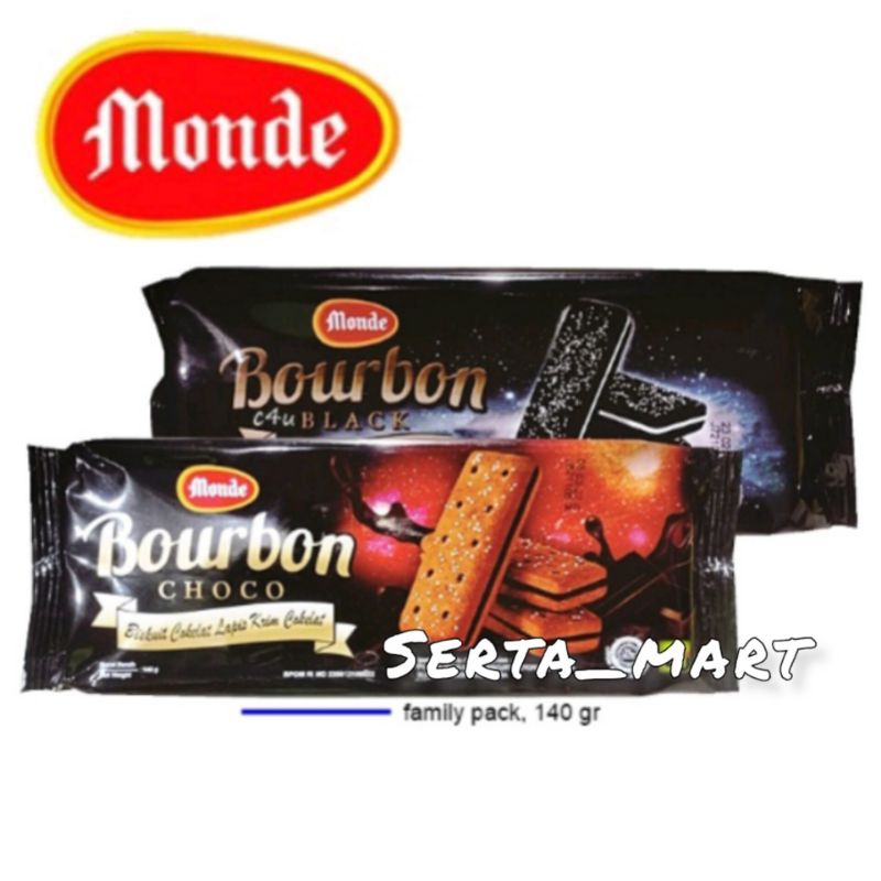 

Monde Bourbon Biskuit Coklat 140gr - Monde Bourbon Choco / Black