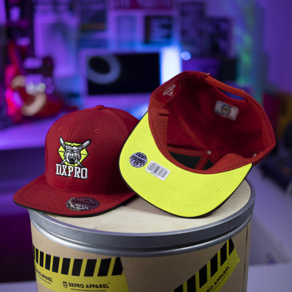 TOPI SNAPBACK ORIGINAL DXPRO APPAREL SERIES BASEBALL RED