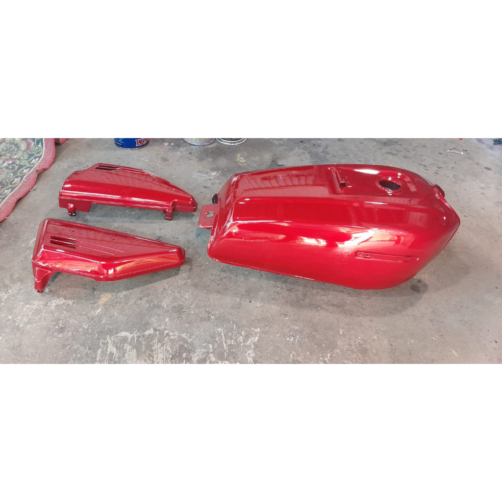 Tangki Gl 100 Pres Pabrik Warna Merah Maroon Set Bok Aki Gl 100 Import