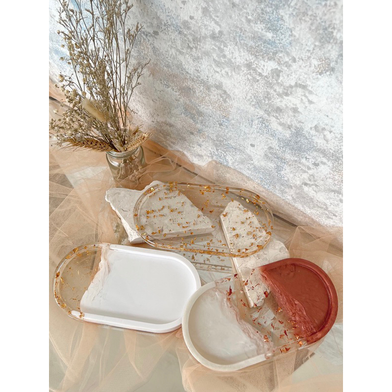 Resin Tray Oval / Tatakan Aksesoris / Gift Souvenir Kado