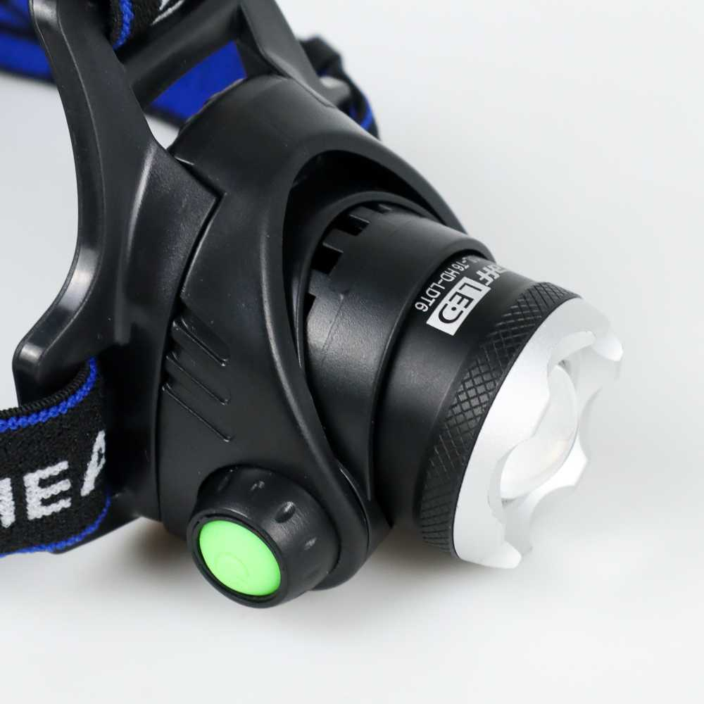 Senter Kepala Headlamp 1 LED Cree XML-T6 Rotasi 90 Derajat High Power