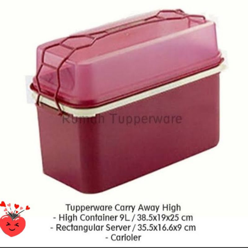 Tupperware Carry Away High 9L by Tupperware, Rantang jumbo.