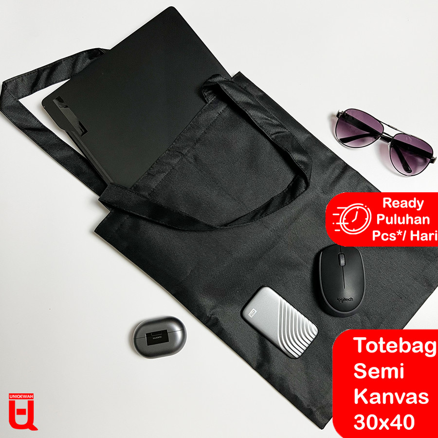 Tas Belanja Goodie Bag (Totebag Semi Kanvas Medium Premium)