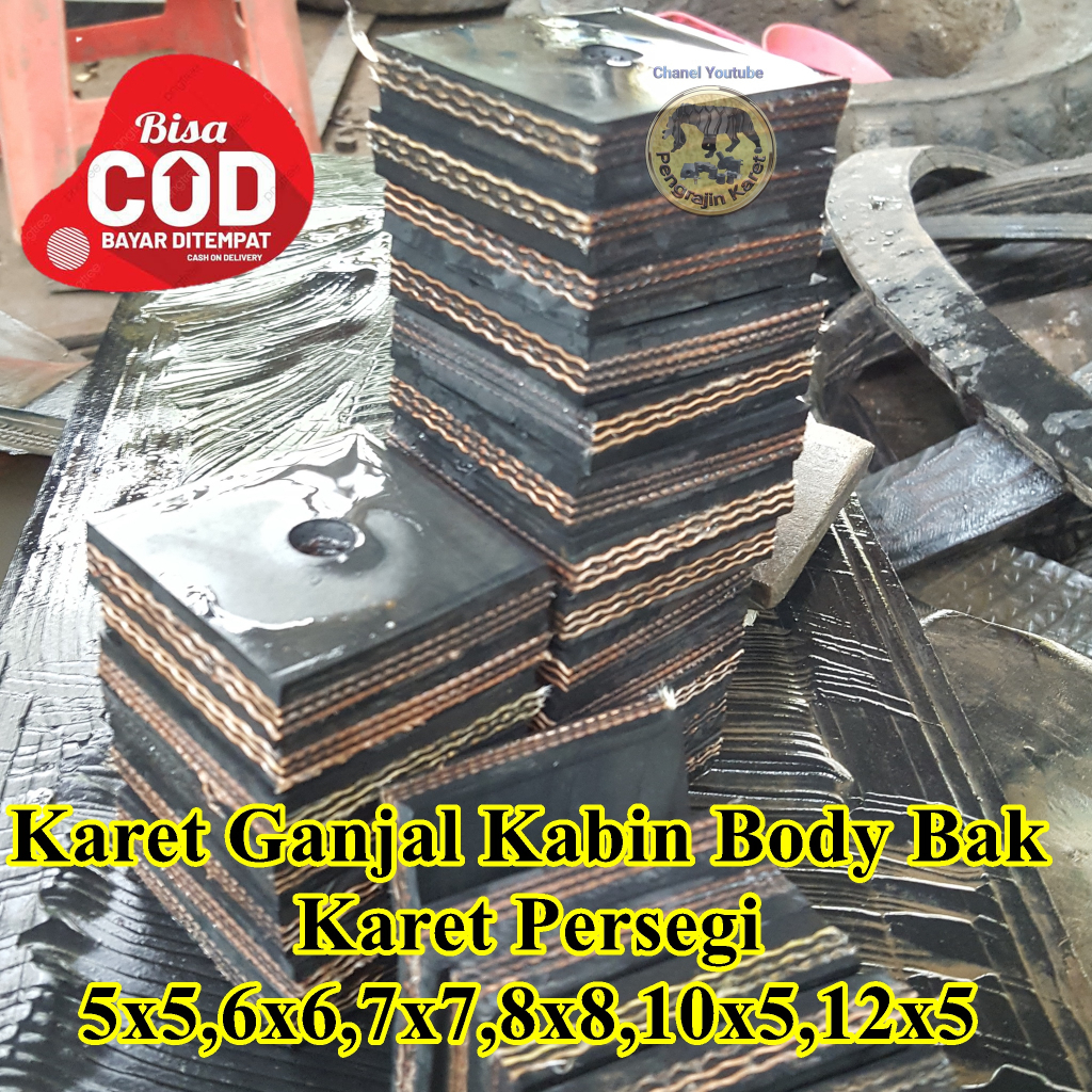 Karet persegi ukuran 5x5 cm,6x6,cm,8x8 cm,7x7 cm, 10 x5 cm,12x5 cm , 7x5 , 6x4, karet ganjal kabin b