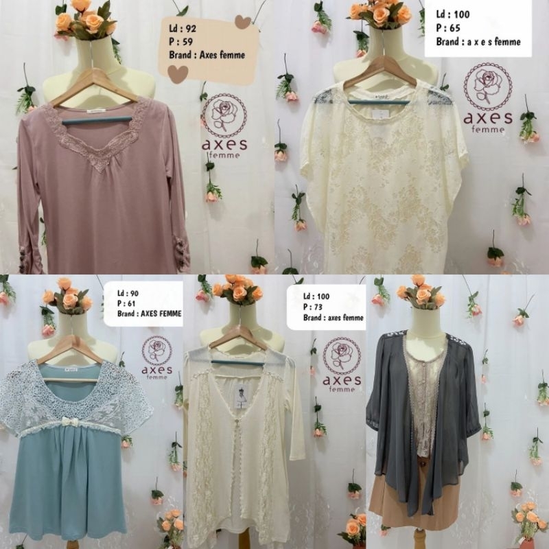KATALOG 5 _ ATASAN WANITA / BLOUSE WANITA KOREAN BRANDED AXES FEMME PRELOVED