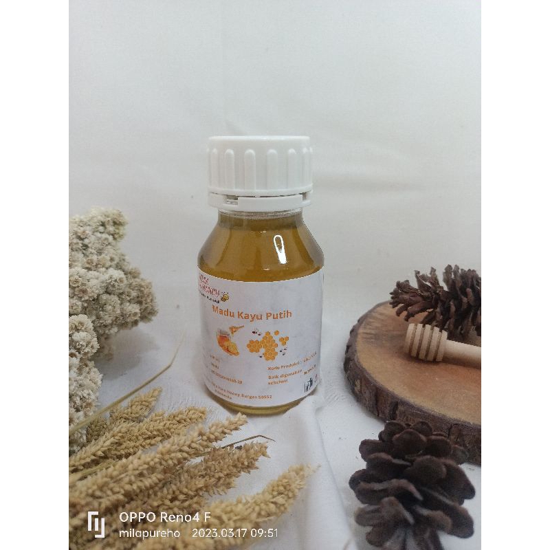 

Madu kayu putih obat alami sakit gigi sakit kepala nyeri pegal merk Mila pure honey UK 250 ml