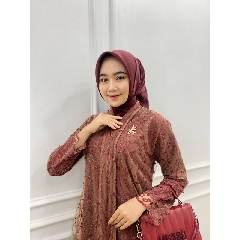 PB Prilly Busana - ZALIHA VOL.2 TUNIK KEBAYA TILE BORDIR - ATASAN MALAYSIA - BLOUSE PESTA MELAYU - TUNIK MEWAH