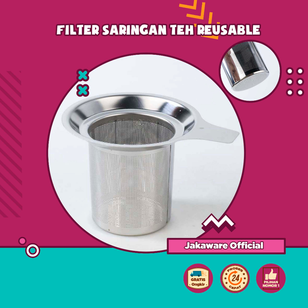 LIGHTHOUSE FILTER SARINGAN TEH REUSABLE TEA INFUSER STRAINER AMPAS CANGKIR FILTER BUMBU REMPAH WADAH