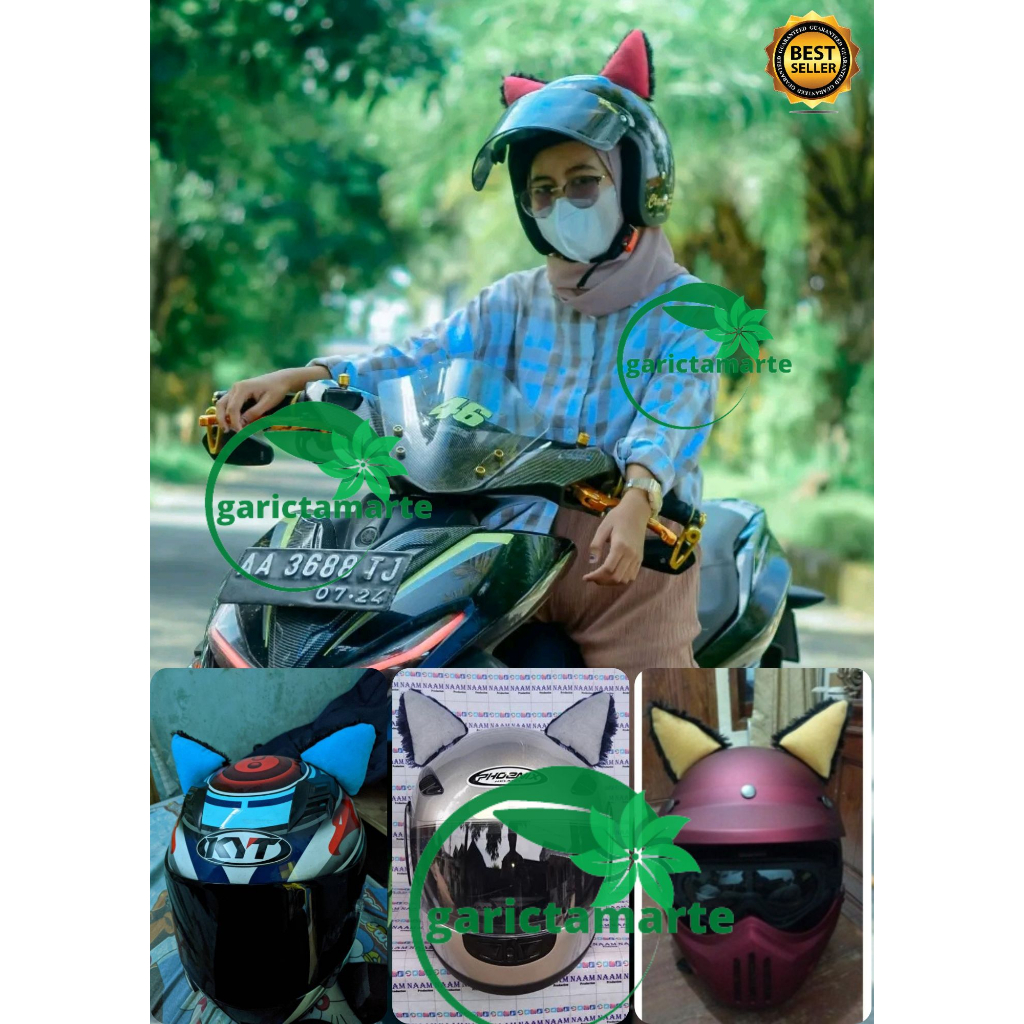 ➰garictamarte RAMADHAN SALE➰ Telinga Kucing Helm Kuping Kucing Helm/ aksesoris helem kuping telinga 