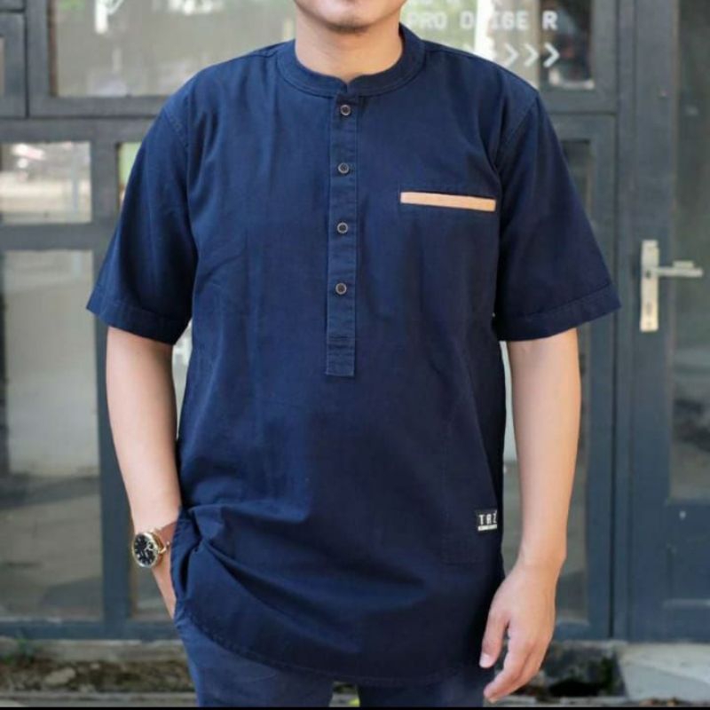 Baju Koko JUMBO Arfan Koko Lengan Pendek Busana Muslim Pria Big SIZE KOKO JUMBO 2XL 3XL 4XL 5XL