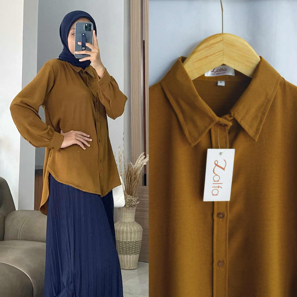 KIRANI blouse by ZALFA OUTFIT /blouse airflow polos