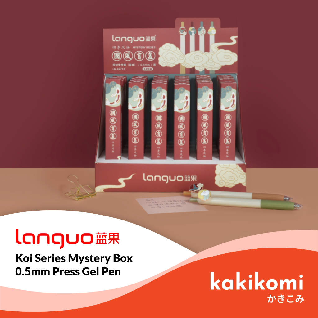 

Bulpoint 0.5mm Languo Koi Series Pen Tinta Hitam Pulpen Lucu Karakter Ikan Pulpen Murah