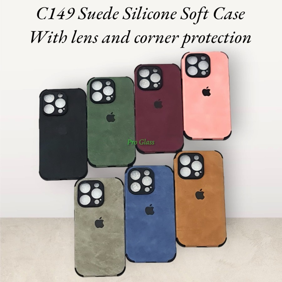 C149 Iphone X  / XS / XR / XS MAX / 11 / 11 PRO / 11 PRO MAX Suede Soft Silicone Bludru TPU Case