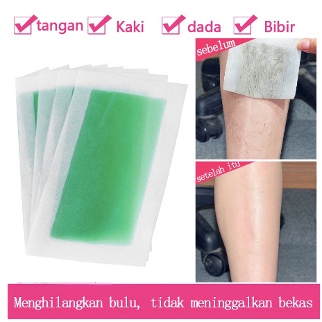 2pcs wax strip 18x9cm waxing penghilang pencabut bulu Dua Sisi Wax Strip Kertas  Kaki Lengan Tubuh Facial Hair Removal Alat Kecantikan