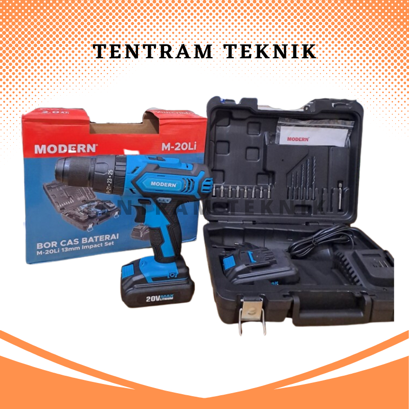 Bor Baterai Modern M-20Li / Mesin Bor Baterai Modern M20Li Cordless Drill Modern / Bor Baterai M 20 