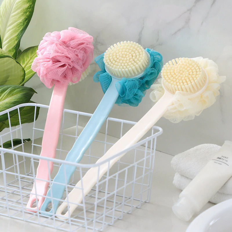 JAVASHOP Sikat Mandi Spons Dua Sisi Sikat Punggung Badan Shower Puff