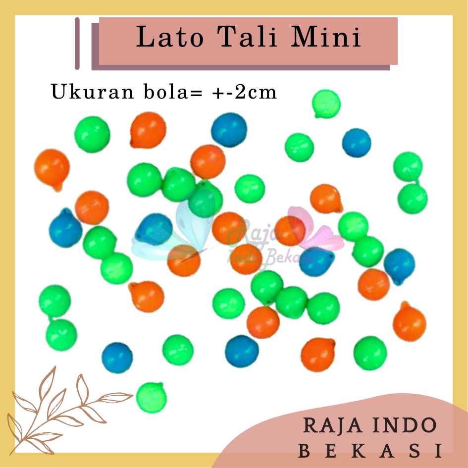 Lato Lato Tali Mini Kecil 2cm Latto Latto Gagang Tek Tek Mainan Bola Plastik Jaman Dulu