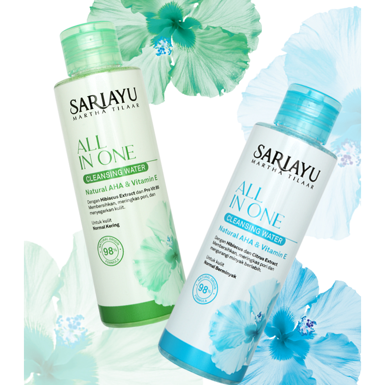 Sariayu All In One Cleansing Water || Sari Ayu Pembersih Make Up Kulit Normal Berminyak