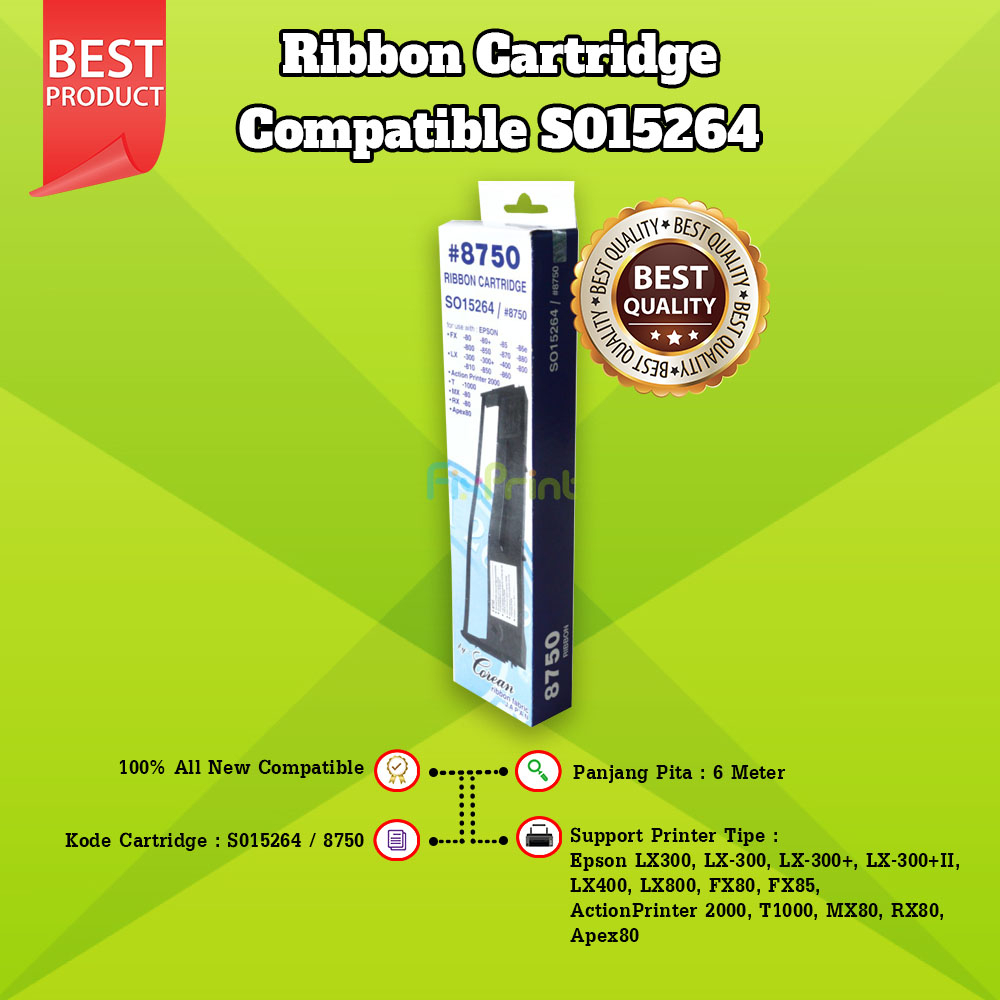 Ribbon Cartridge Pita Ribbon Refill 8758 LX 300 / LX 800 / LX300+ / LX300+II