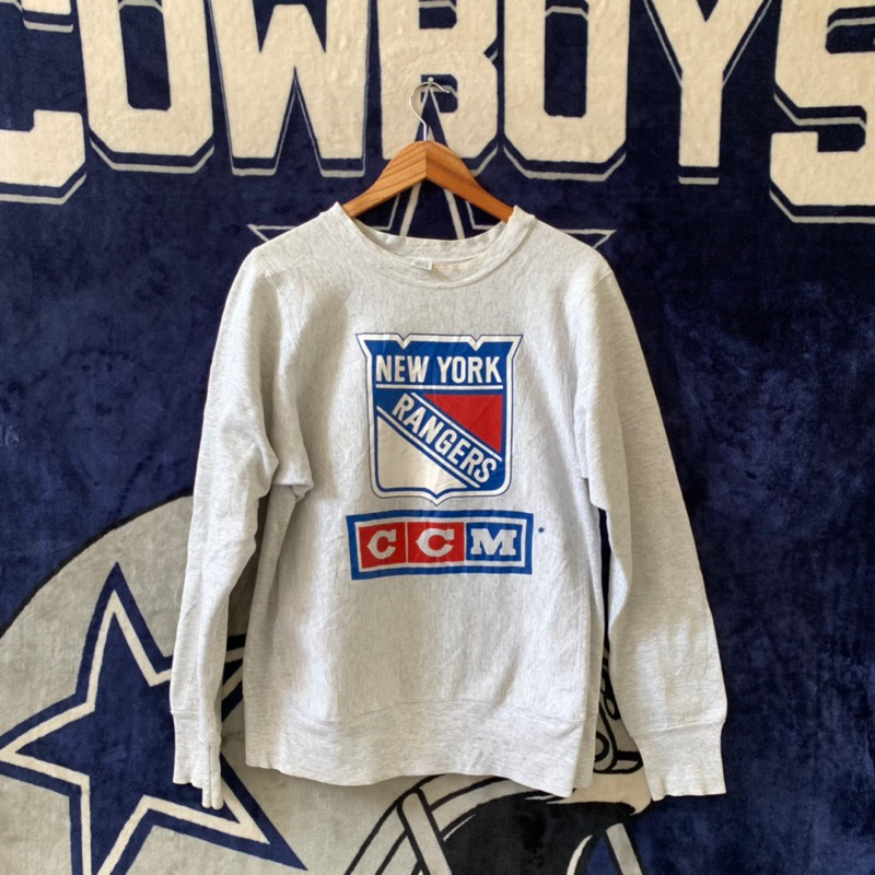 Crewneck Vintage 80’s Medallion Go For The Gold CCM New York Rangers