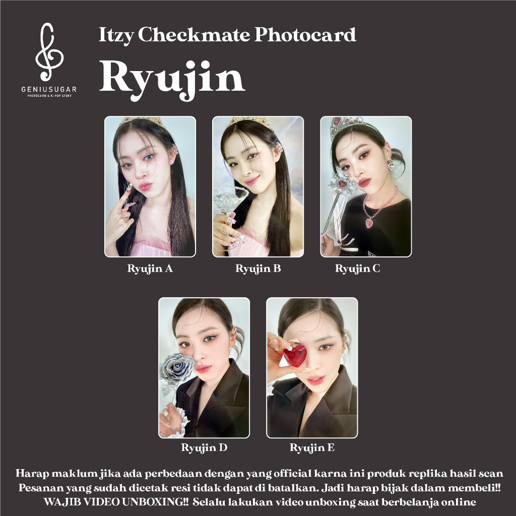 [REPLIKA ITZY] PHOTOCARD CHECKMATE UNOFFICIAL