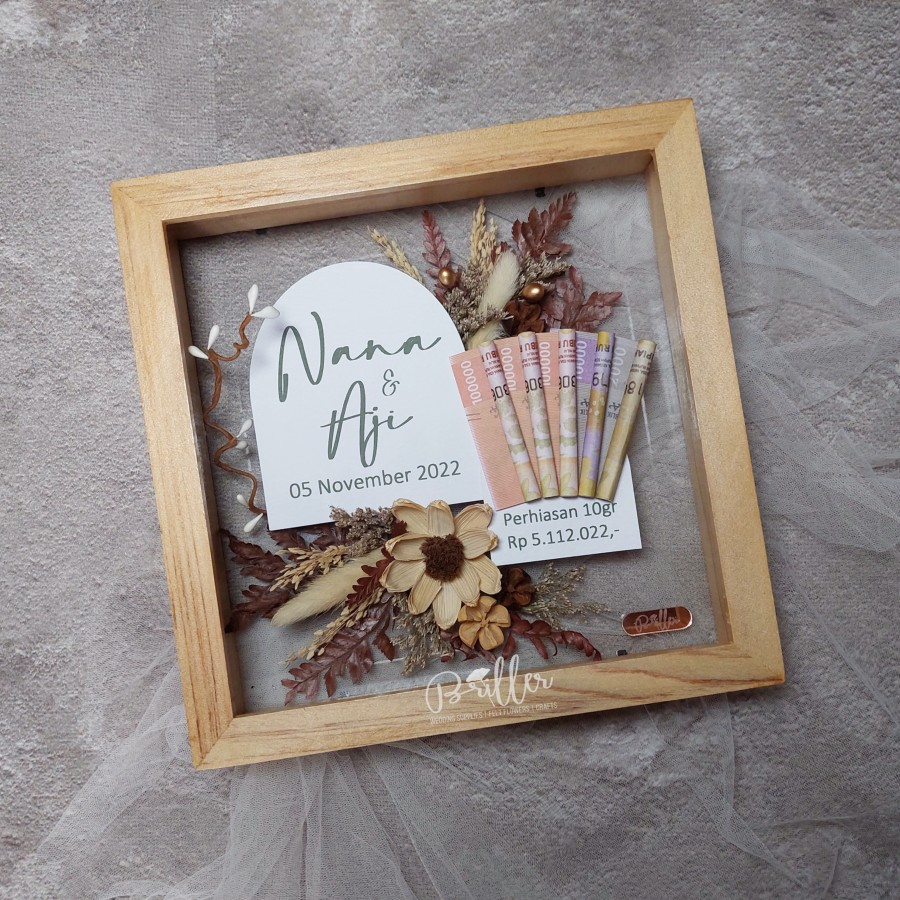 Mahar Frame | Mahar Pernikahan Logam Mulia/Uang - Seri Iva