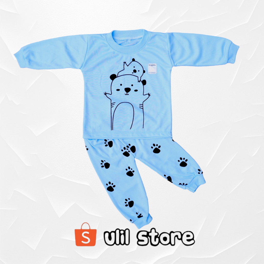 Set Setelan Baju Bayi Seruni Baby SNI Motif Panda