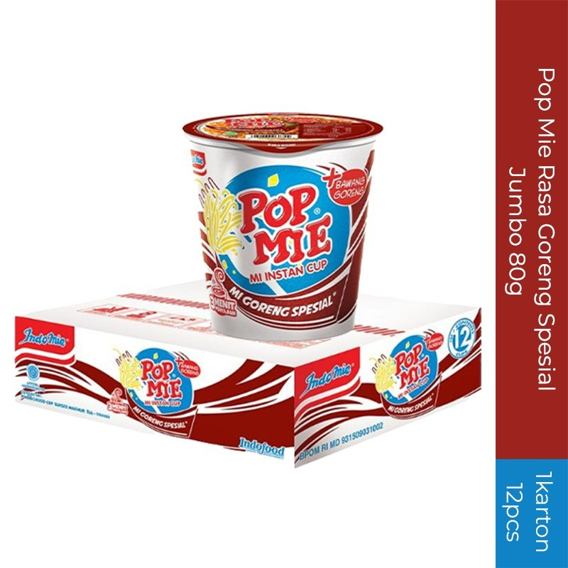 

1 DUS POP MIE RASA GORENG SPECIAL JUMBO 80g isi 12 pcs