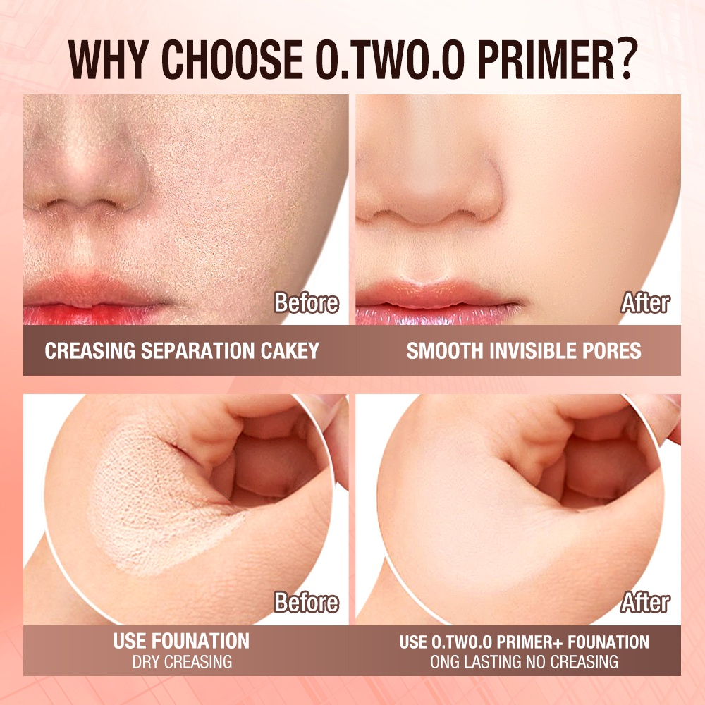 [BPOM] [100% ORI&amp;READY]O.TWO.O Makeup Base Cream Invisible Pore Soft Focus Makeup Primer/SC032