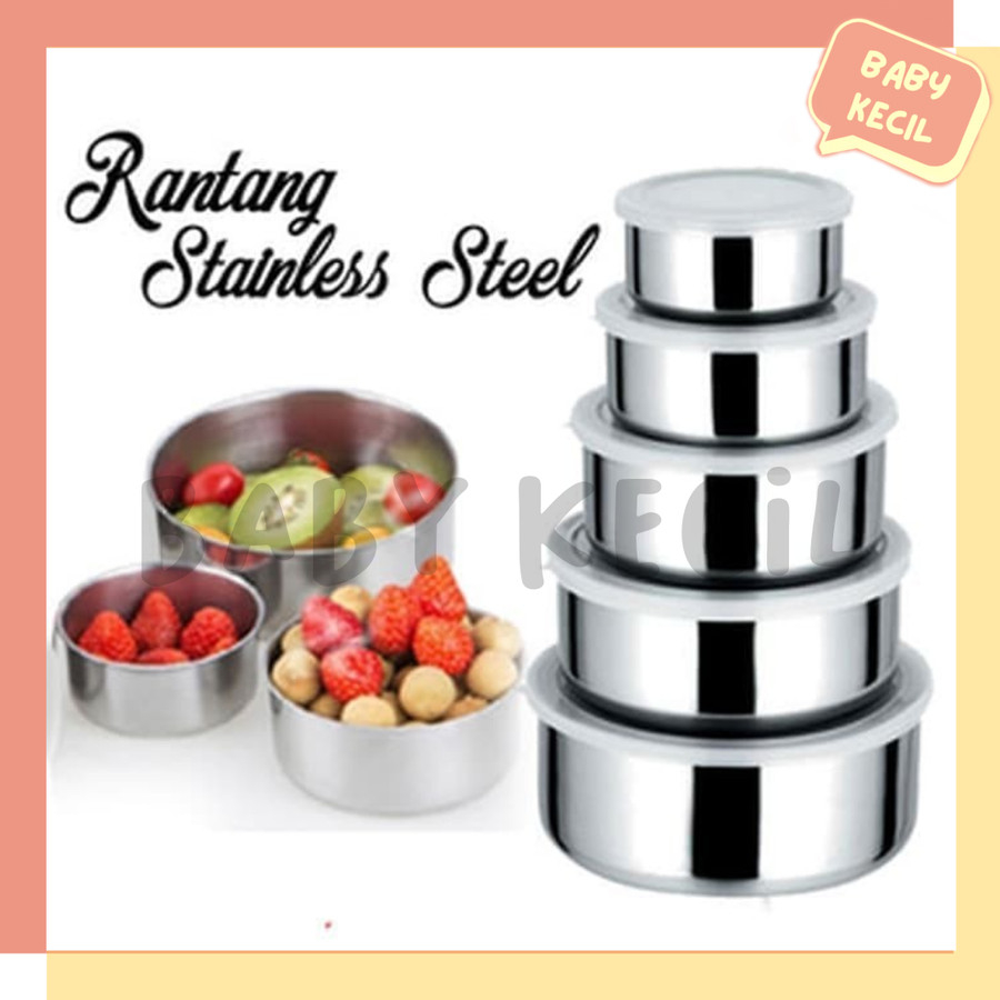 Rantang 5 Susun  stainless Set  Protect fresh Serbaguna EM