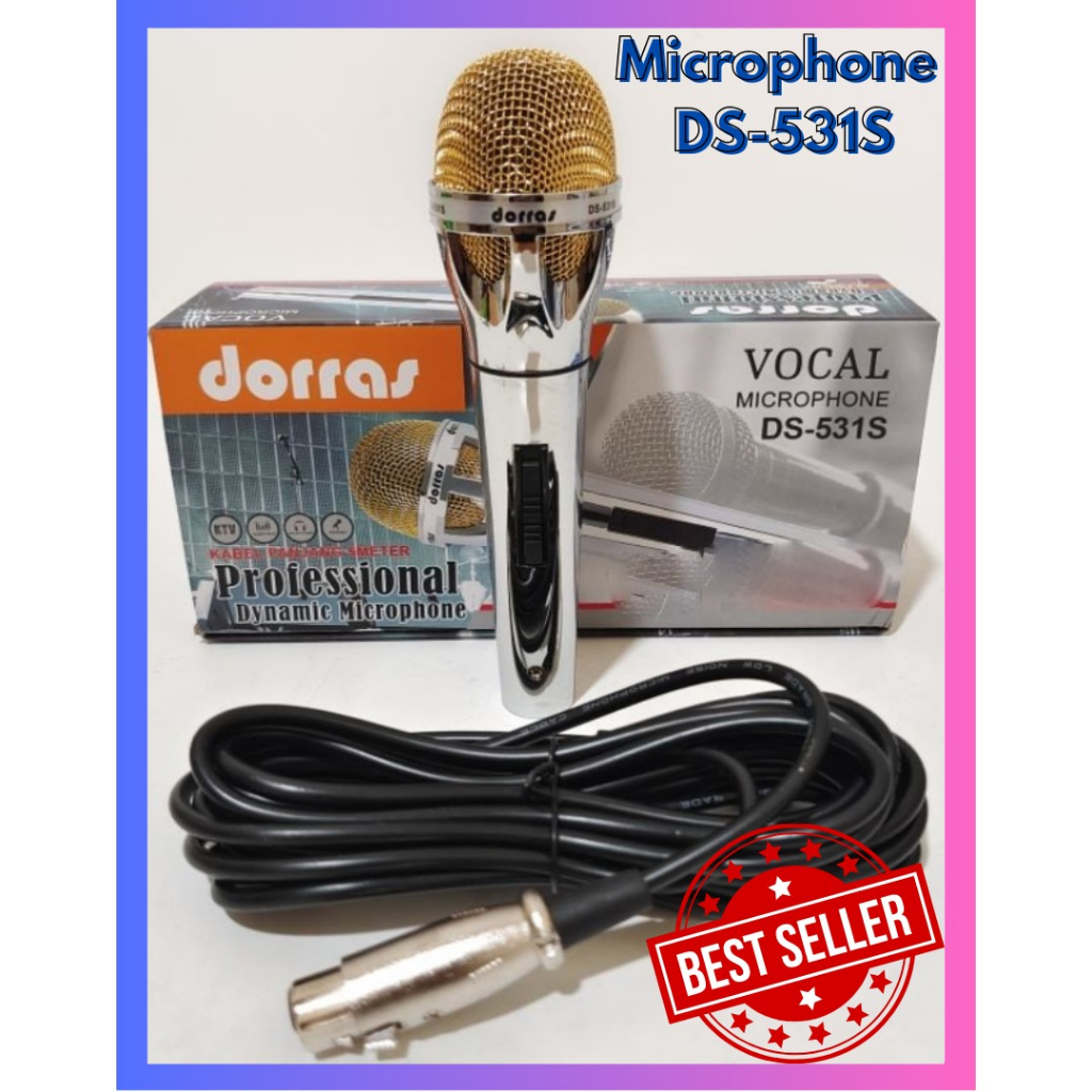 Microphone Kabel Profesional Dorras DS-531s Microphone Karaoke Bergaransi