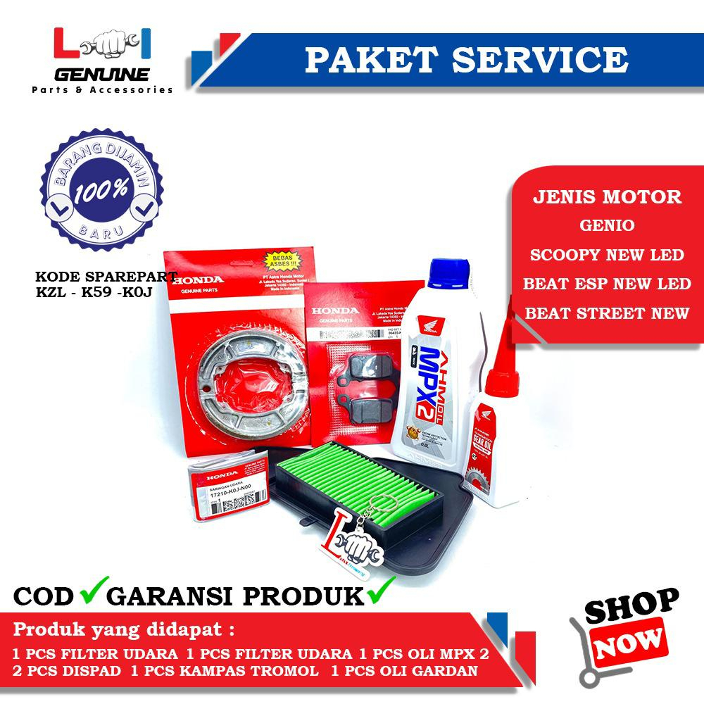 -LOI- PAKET SERVICE LENGKAP MPX 2 &amp; SPX 2 SET OLI GEAR AHM, KAMPAS REM GENIO NEW, BEAT STREET NEW, FILTER UDARA GENIO , BEAT STREET , BEAT NEW , SCOOPY ESP ,VARIO NEW ESP